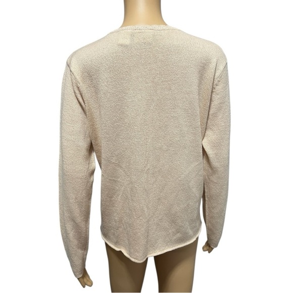 Liz Claiborne Beige Knit Button Down Cardigan Sweater Size M - Picture 2 of 8